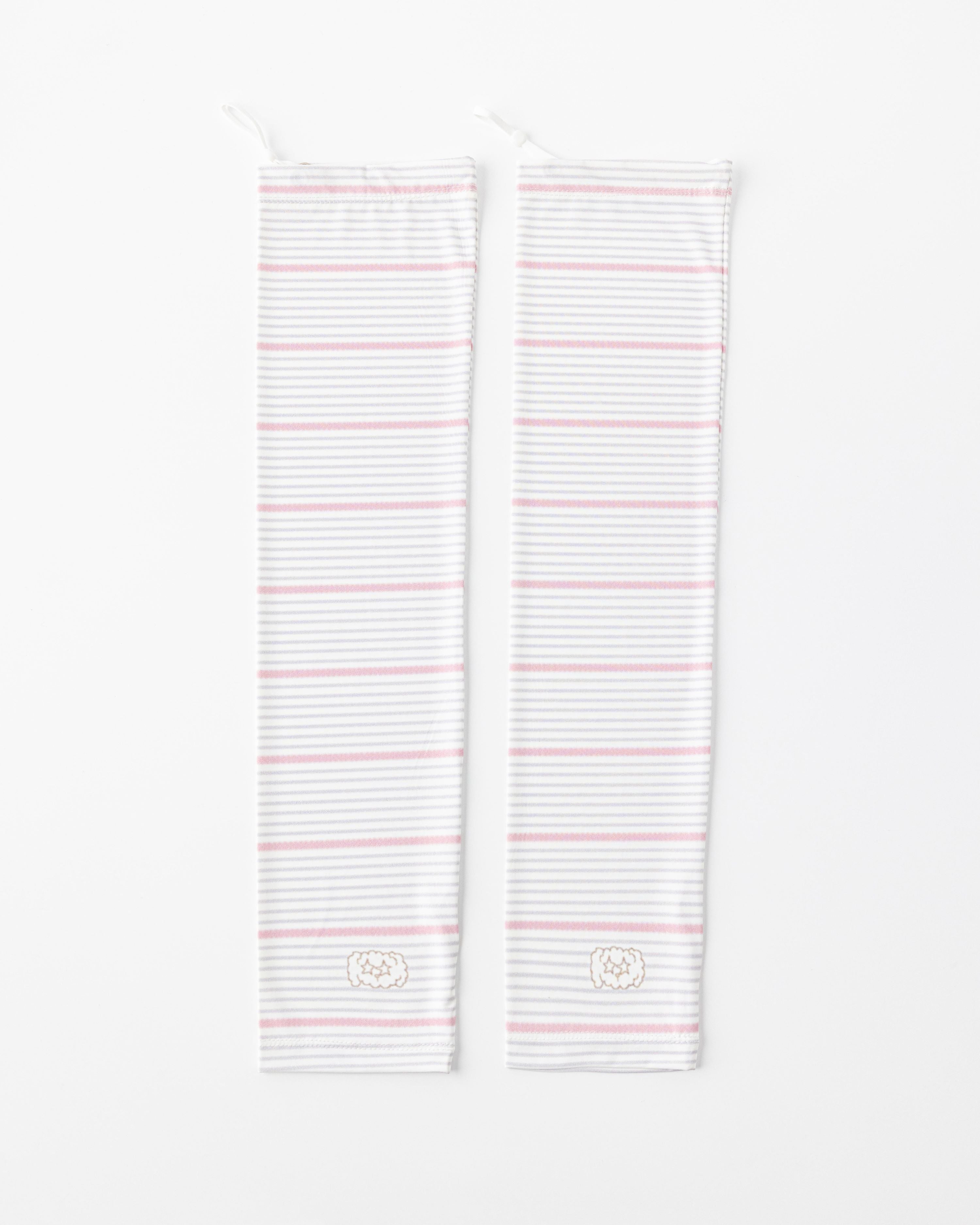 Womens Cooling Arm Sleeves Striped Puppy Cute Print Cooling Sun Protection Breathable