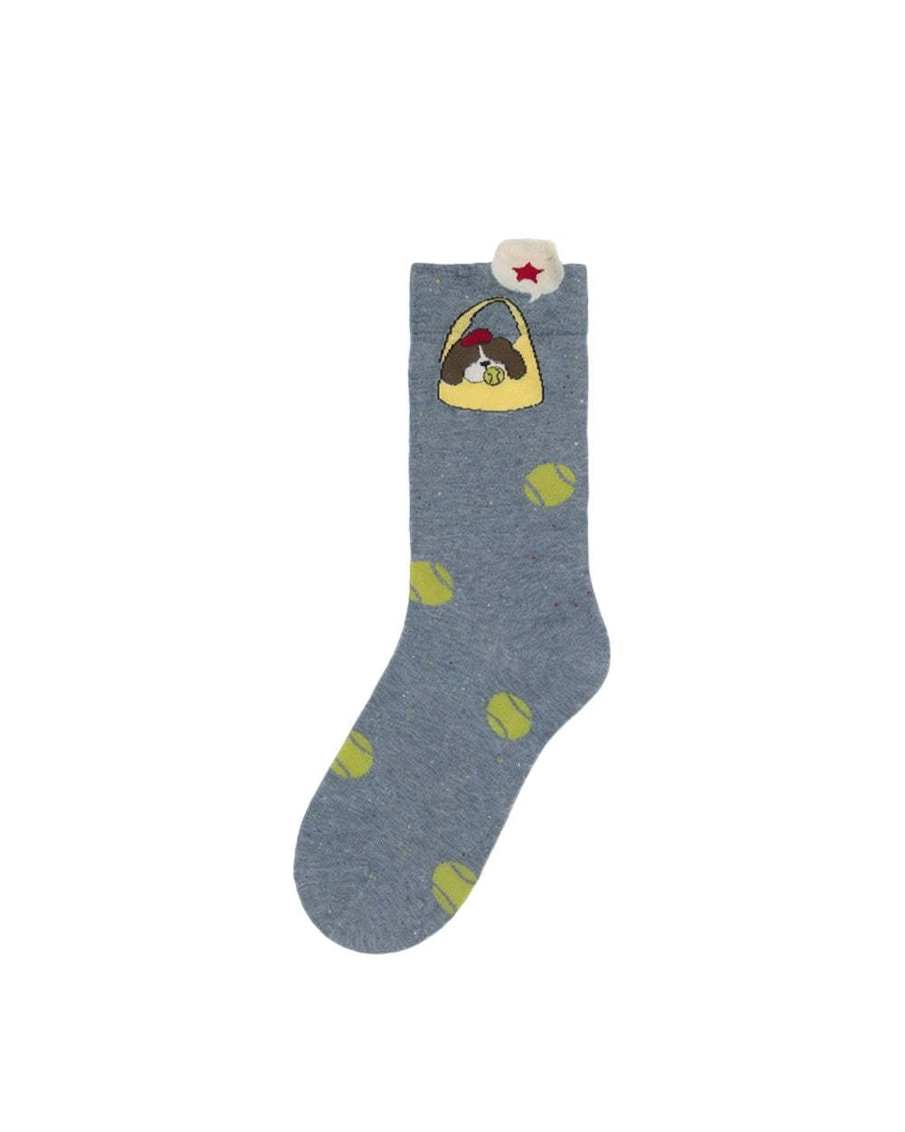 Womens Crew Socks Cartoon Dot Yarn Cute Pattern Playful Socks - SWEET NANA