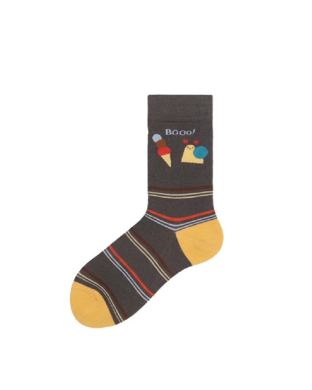 Womens Crew Socks Cute Cartoon Face Pattern Fun Casual Socks