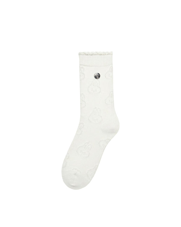Womens Crew Socks Lace Edge Mesh Pendant Animal Pattern Cute Socks - SWEET NANA
