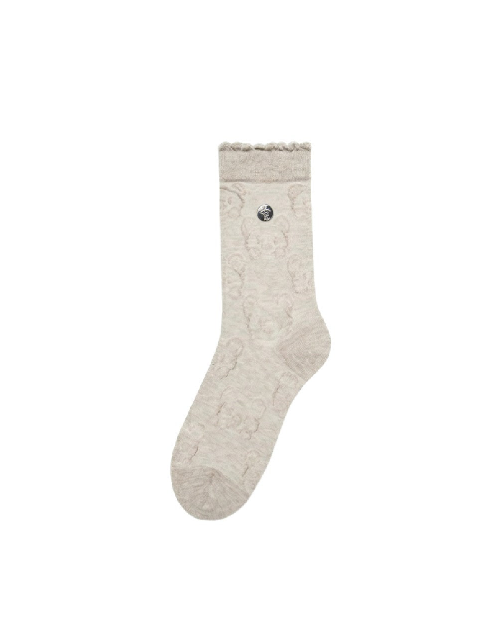 Womens Crew Socks Lace Edge Mesh Pendant Animal Pattern Cute Socks - SWEET NANA