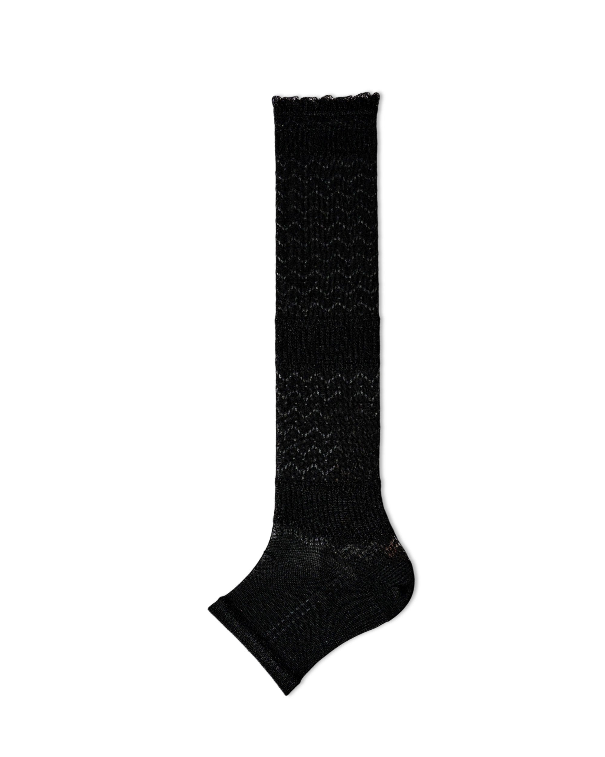 Womens Crew Socks Lyocell Mulberry Silk Large Mesh Lace Breathable Slouchy