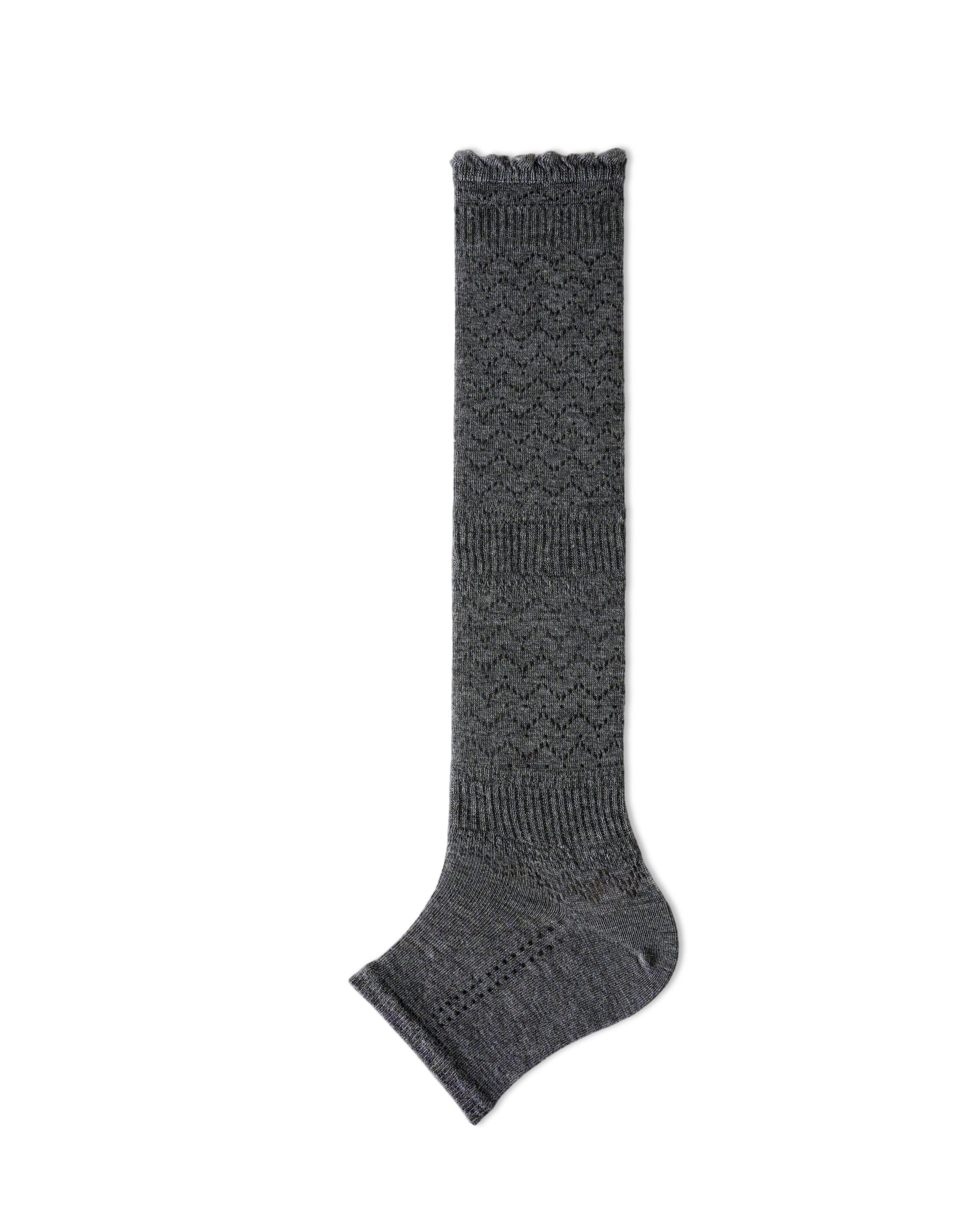 Womens Crew Socks Lyocell Mulberry Silk Large Mesh Lace Breathable Slouchy