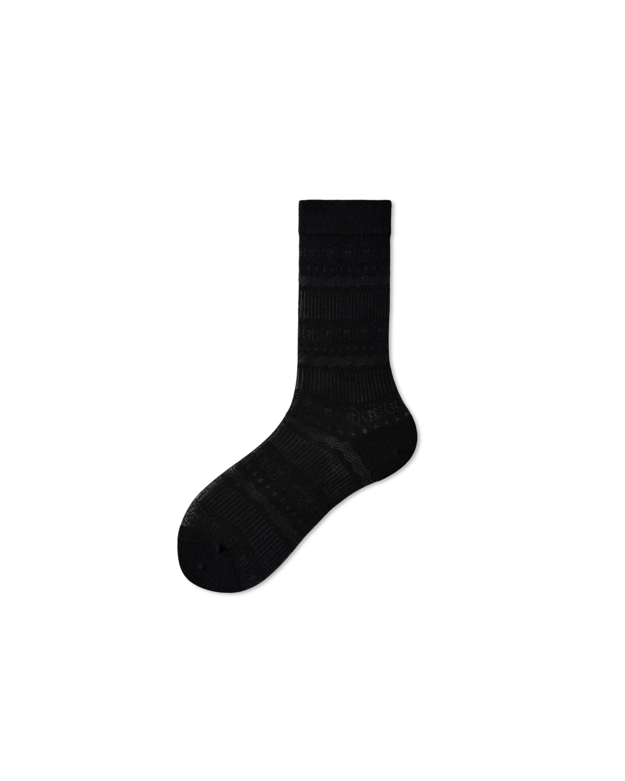 Womens Crew Socks Lyocell Mulberry Silk Mesh Breathable Slouchy Versatile