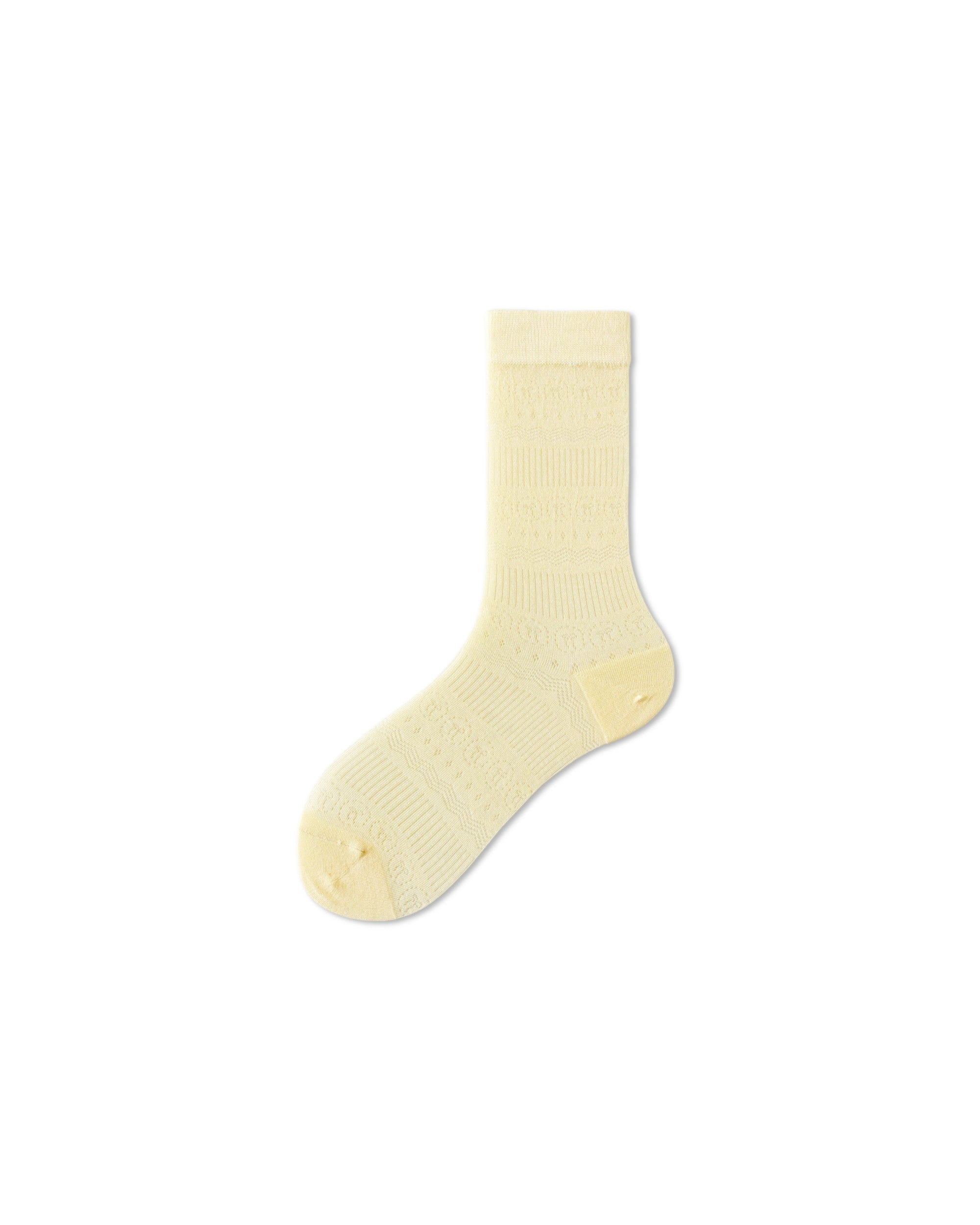 Womens Crew Socks Lyocell Mulberry Silk Mesh Breathable Slouchy Versatile