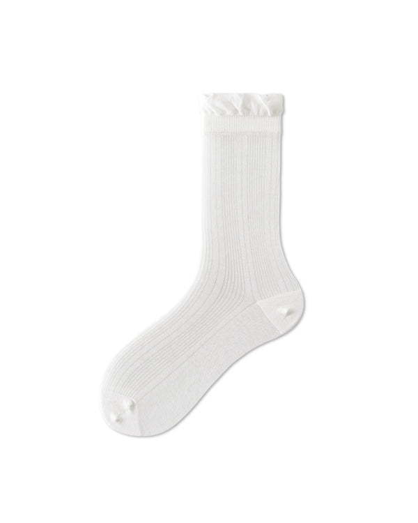 Womens Crew Socks Lyocell Mulberry Silk Sheer Vertical Stripe Breathable