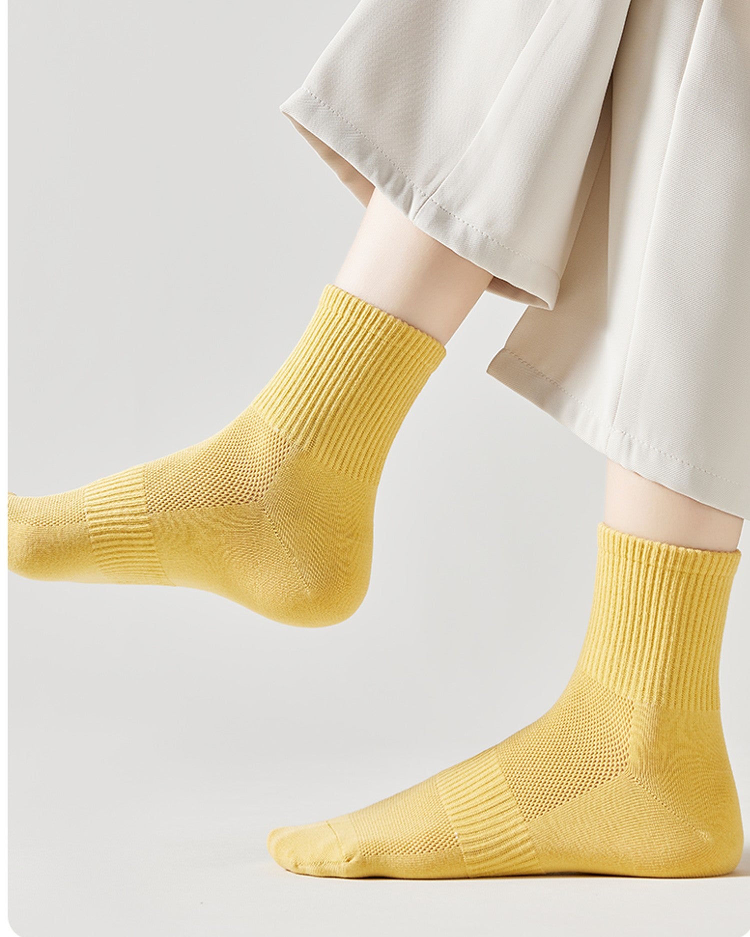 Womens Crew Socks Mesh Breathable Cooling Comfortable - SWEET NANA Main image
