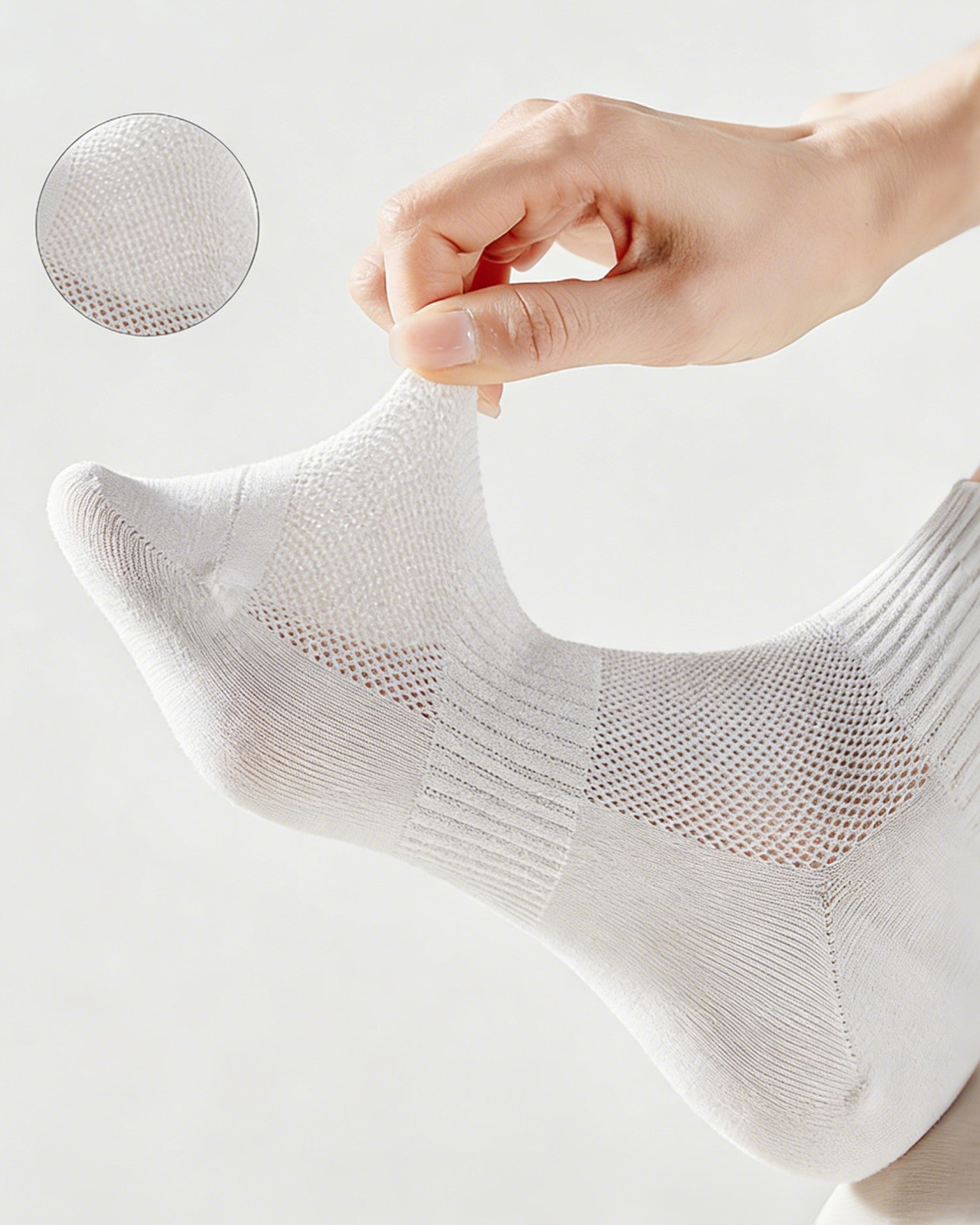 Womens Crew Socks Mesh Breathable Cooling Comfortable Secondary image