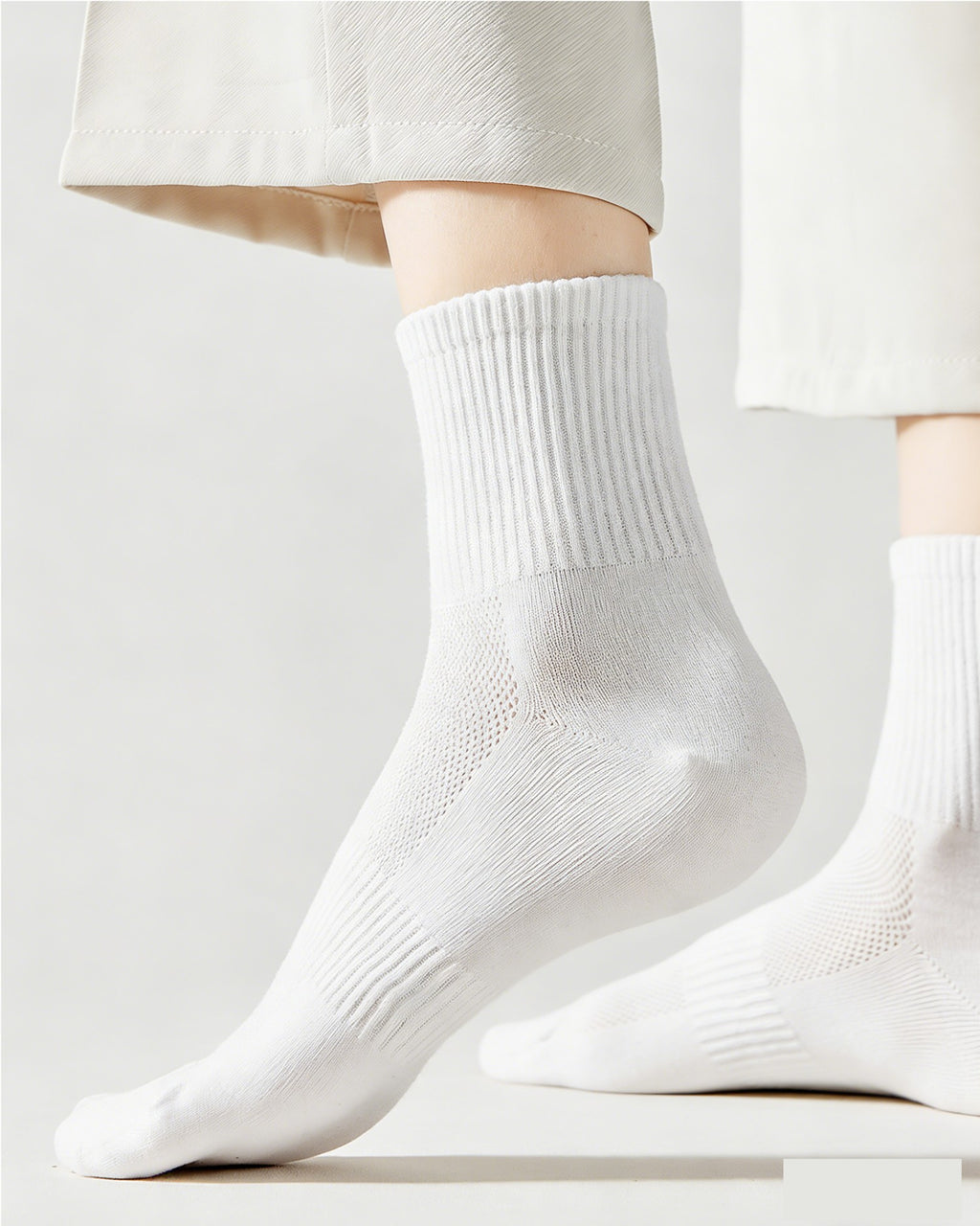 Womens Crew Socks Mesh Breathable Cooling Comfortable - SWEET NANA
