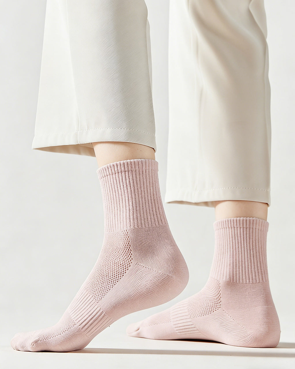 Womens Crew Socks Mesh Breathable Cooling Comfortable - SWEET NANA