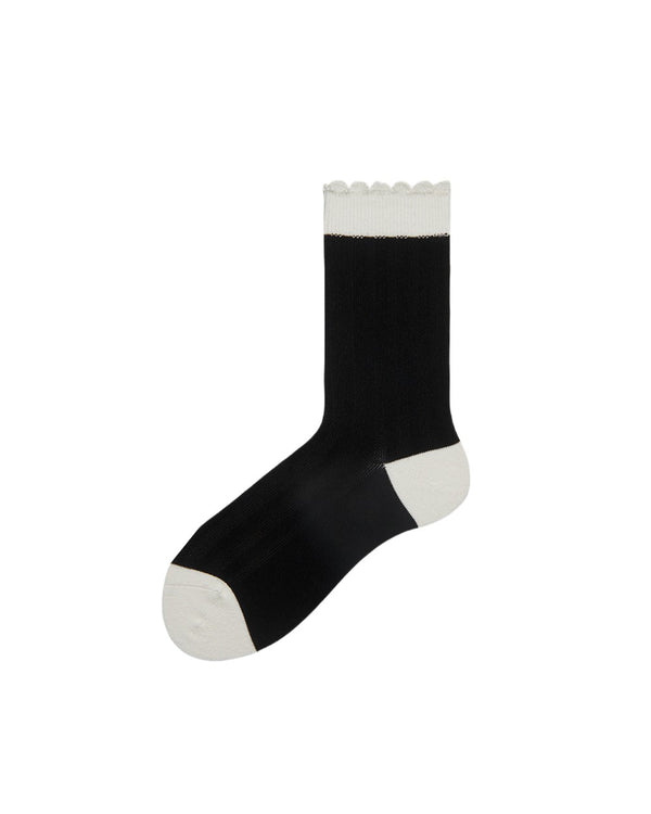 Womens Crew Socks Retro Contrast Color Block Casual Socks - SWEET NANA