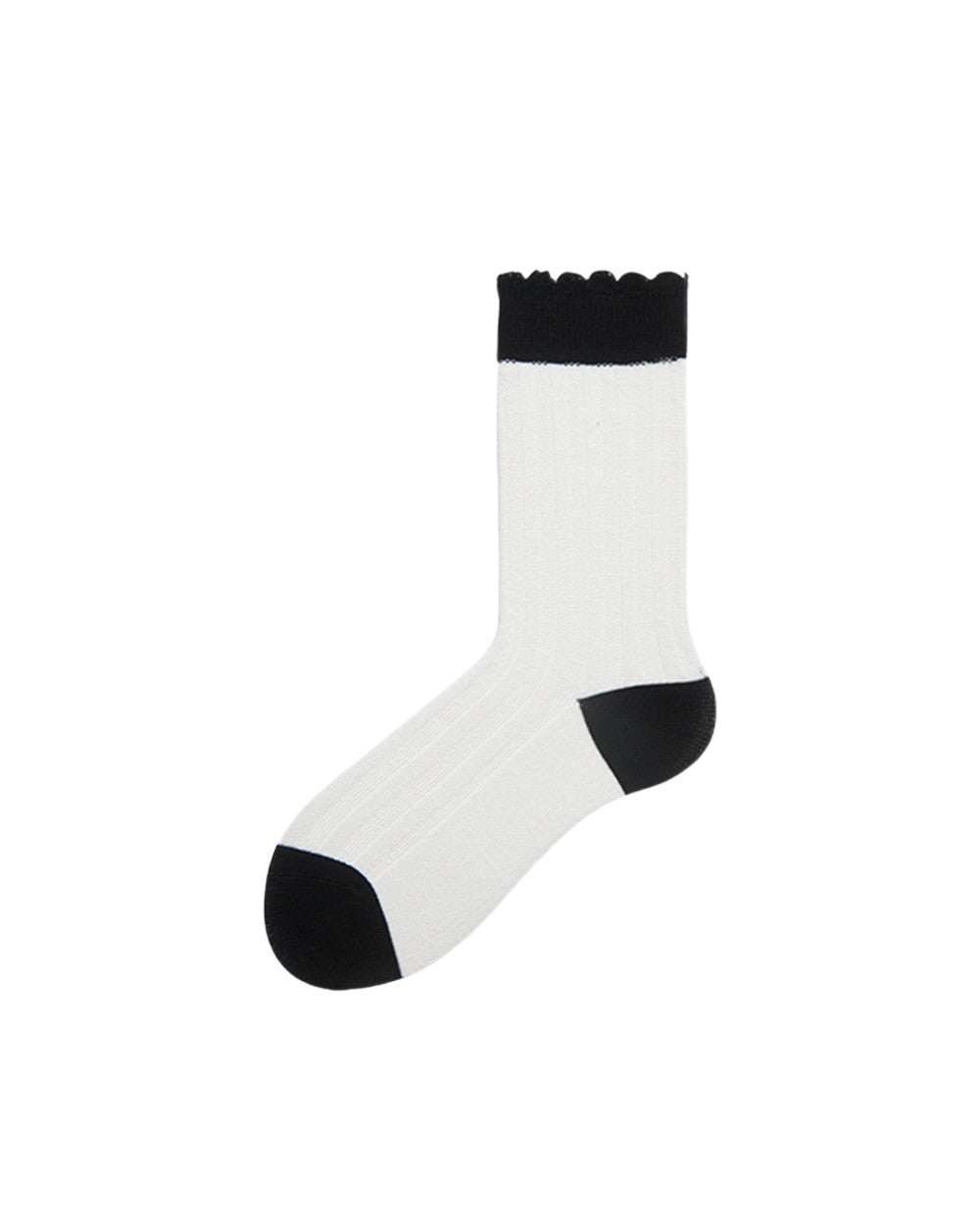 女士復古顏色撞色色塊休閒中筒襪子