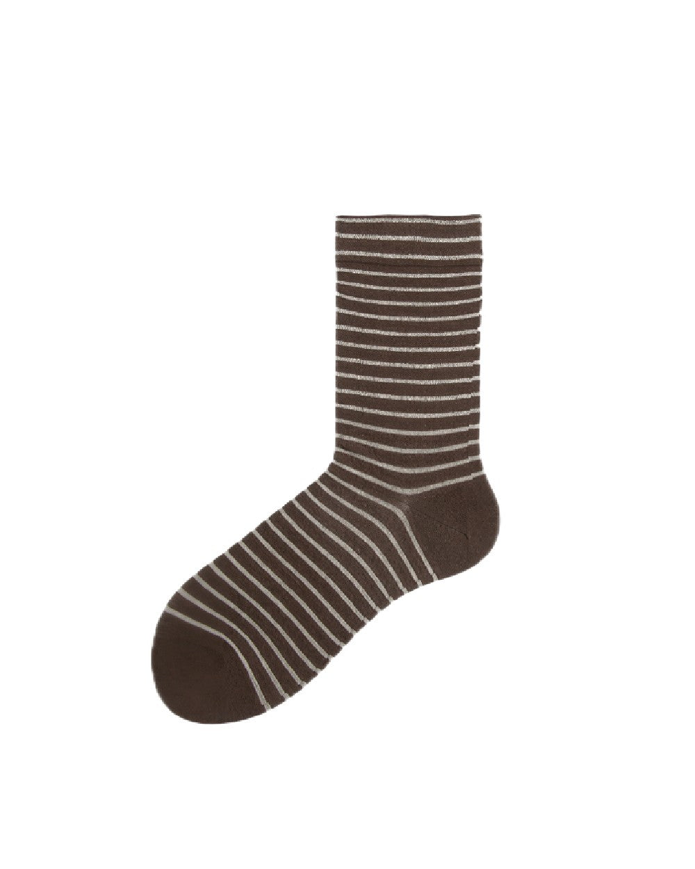 Womens Crew Socks Retro Tone Stripe Ribbed Casual Socks