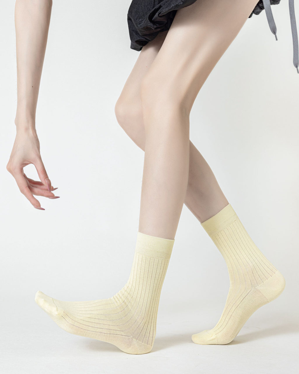 Womens Crew Socks Solid Color Cooling Comfortable Fashion Styling - SWEET NANA
