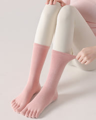 Womens Five Toe Yoga Socks Breathable Anti Slip Grip Crew Fit