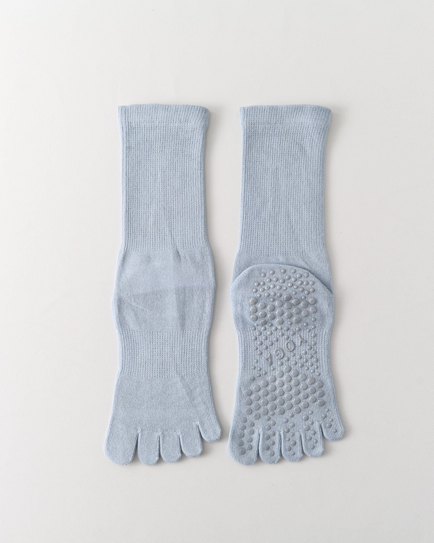 Womens Five Toe Yoga Socks Breathable Anti Slip Grip Crew Fit