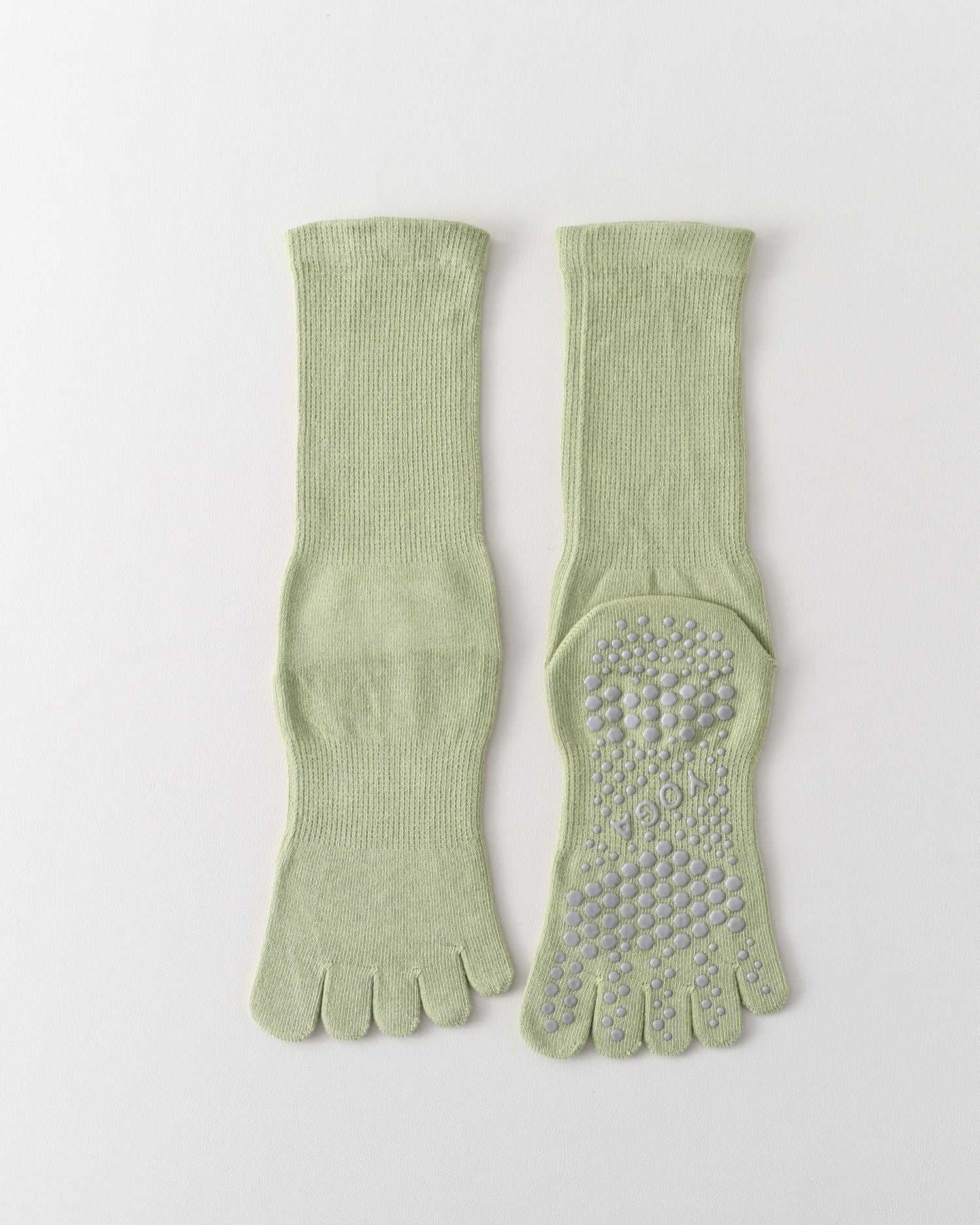 Womens Five Toe Yoga Socks Breathable Anti Slip Grip Crew Fit