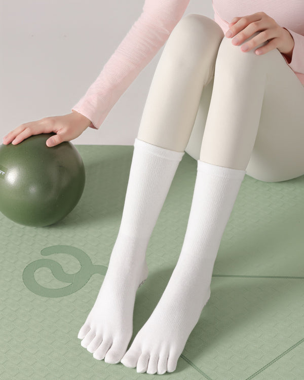 Womens Five Toe Yoga Socks Breathable Anti Slip Grip Fit Crew - SWEET NANA