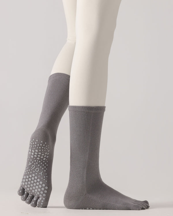 Womens Five Toe Yoga Socks Breathable Anti Slip Grip Fit Crew - SWEET NANA