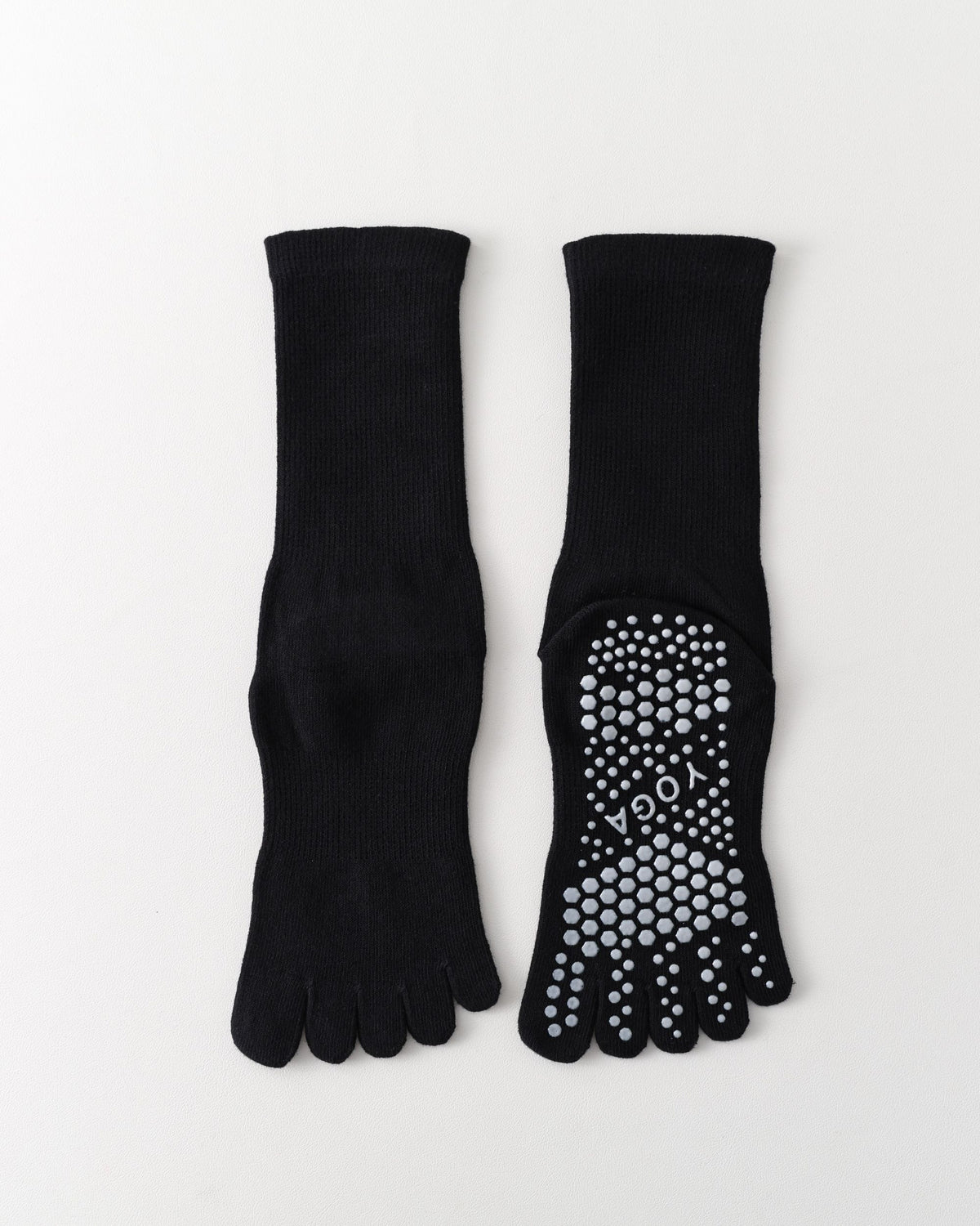 Womens Five Toe Yoga Socks Breathable Anti Slip Grip Fit Crew