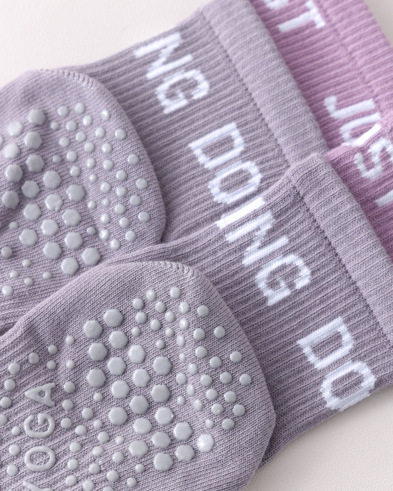 Womens Five Toe Yoga Socks Double Cuff Color Block Crew Non Slip