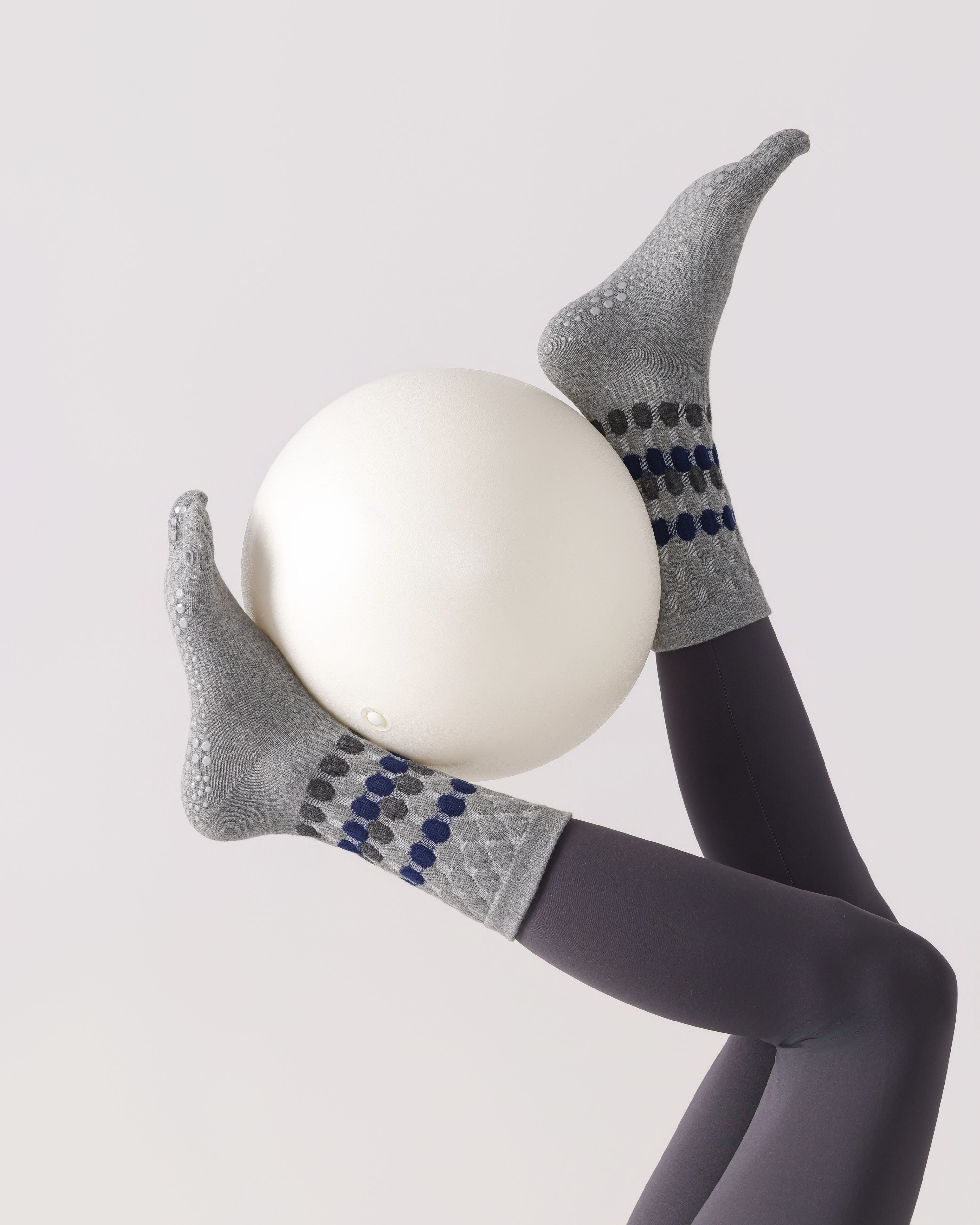 Womens Five Toe Yoga Socks Non Slip Grip Breathable Crew