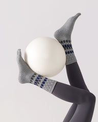 Womens Five Toe Yoga Socks Non Slip Grip Breathable Crew