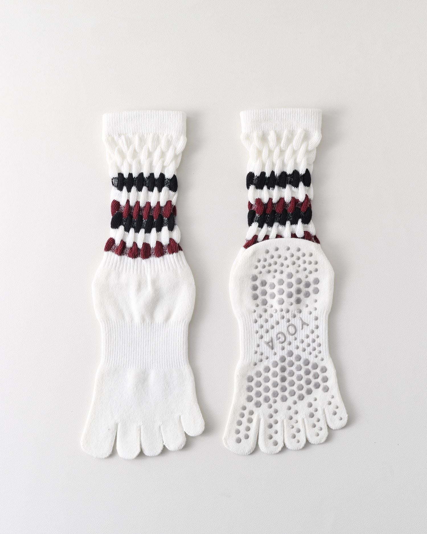 Womens Five Toe Yoga Socks Non Slip Grip Breathable Crew