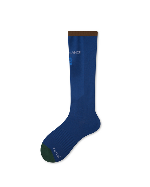 Womens Knee High Micro Pressure Thin Sports Compression Socks Blue - SWEET NANA