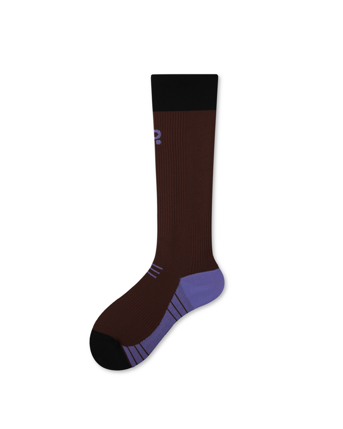 Womens Knee High Micro Pressure Thin Sports Compression Socks Brown