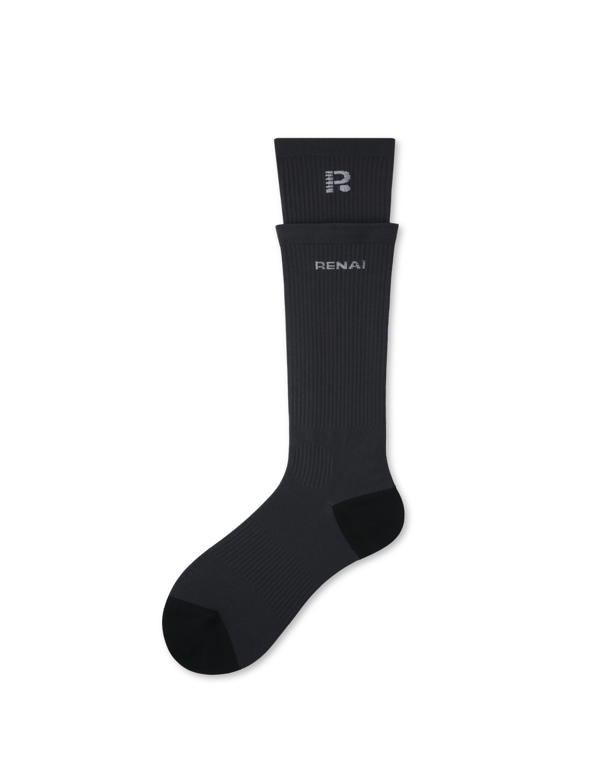 Womens Knee High Micro Pressure Thin Sports Compression Socks Deep Gray