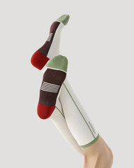 Womens Knee High Micro Pressure Thin Sports Compression Socks White