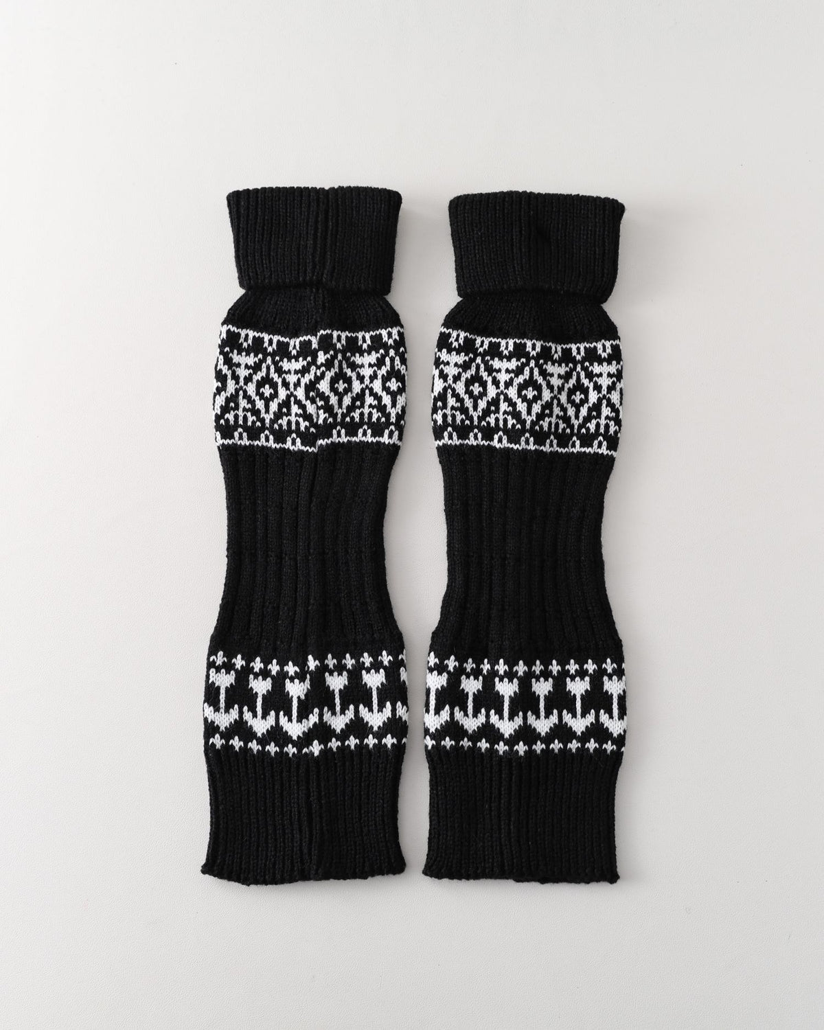 レディース 膝丈ソックス フェアアイル柄 ニット ヴィンテージ おしゃれ レッグウォーマー