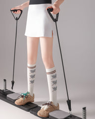 Womens Korean Style Pressure Knee High Yoga Socks Non Slip