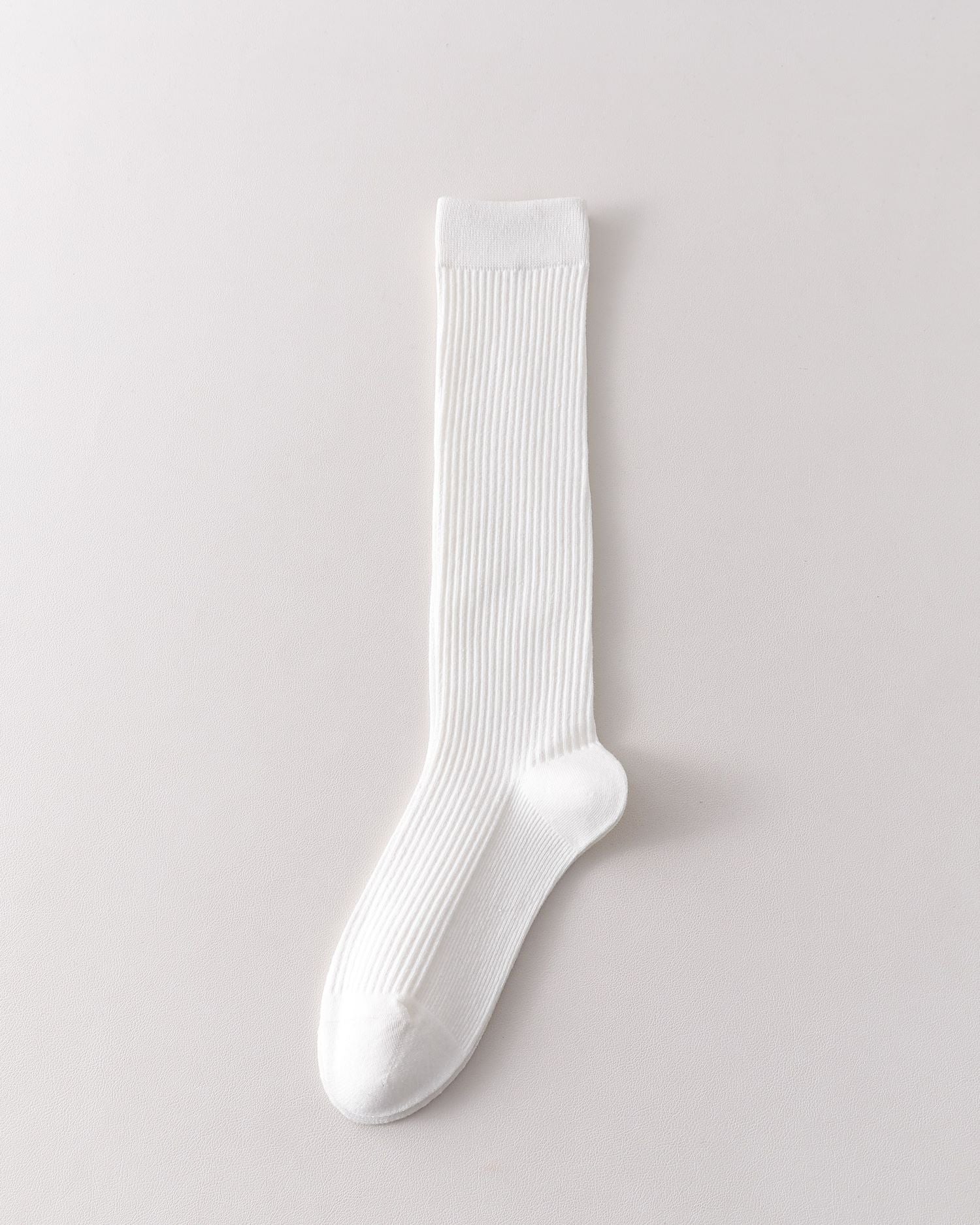 Womens Miu Style Knee High Socks Seamless Toe Ribbed Knit Slim Look