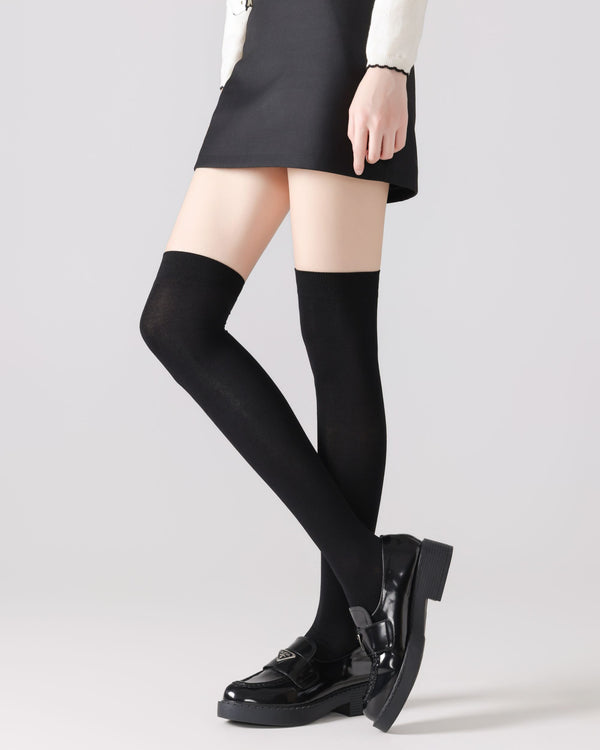 Womens Over Knee Socks Mulberry Silk Blend Cooling Comfortable Fashion Styling - SWEET NANA