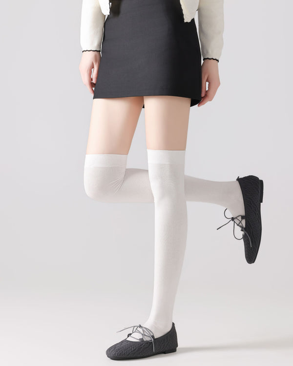 Womens Over Knee Socks Mulberry Silk Blend Cooling Comfortable Fashion Styling - SWEET NANA