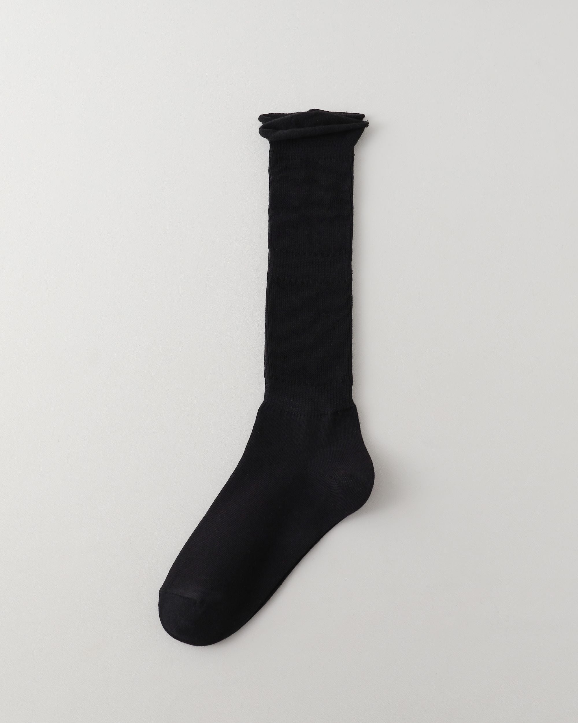 Womens Ruffle Top Knee High Socks Slouchy Ribbed Slim Look