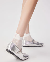 Womens Short Socks Butterfly Embroidery Soft Breathable Casual Socks