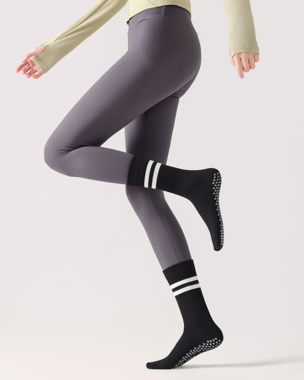 Womens Striped Yoga Socks Non Slip Breathable Crew Sport Socks - SWEET NANA