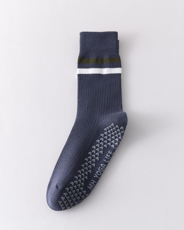 Womens Striped Yoga Socks Non Slip Breathable Crew Sport Socks - SWEET NANA