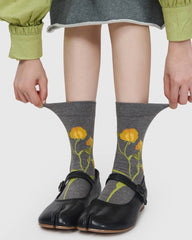 Womens Tabi Socks Floral Boneless Flower Pattern Cute Socks