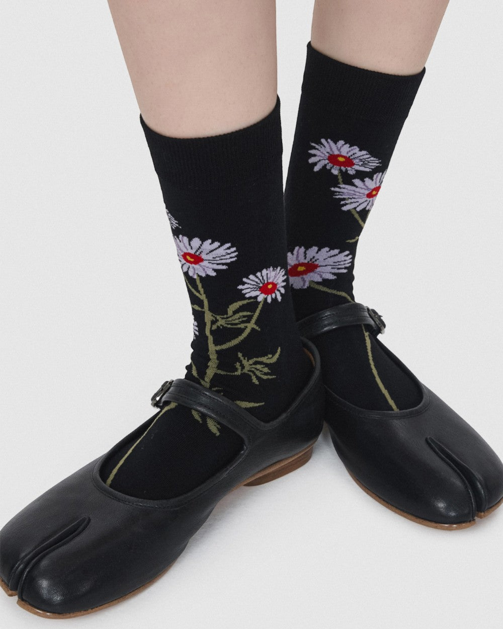 Womens Tabi Socks Floral Boneless Flower Pattern Cute Socks