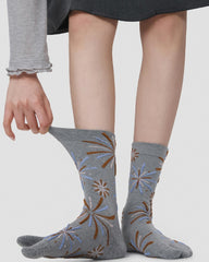 Womens Tabi Socks Retro 3D Fireworks Embossed Pattern Cute Socks