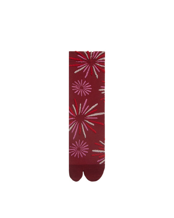 Womens Tabi Socks Retro 3D Fireworks Embossed Pattern Cute Socks - SWEET NANA