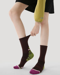 Womens Thin Compression Crew Socks Breathable Support Sport Socks