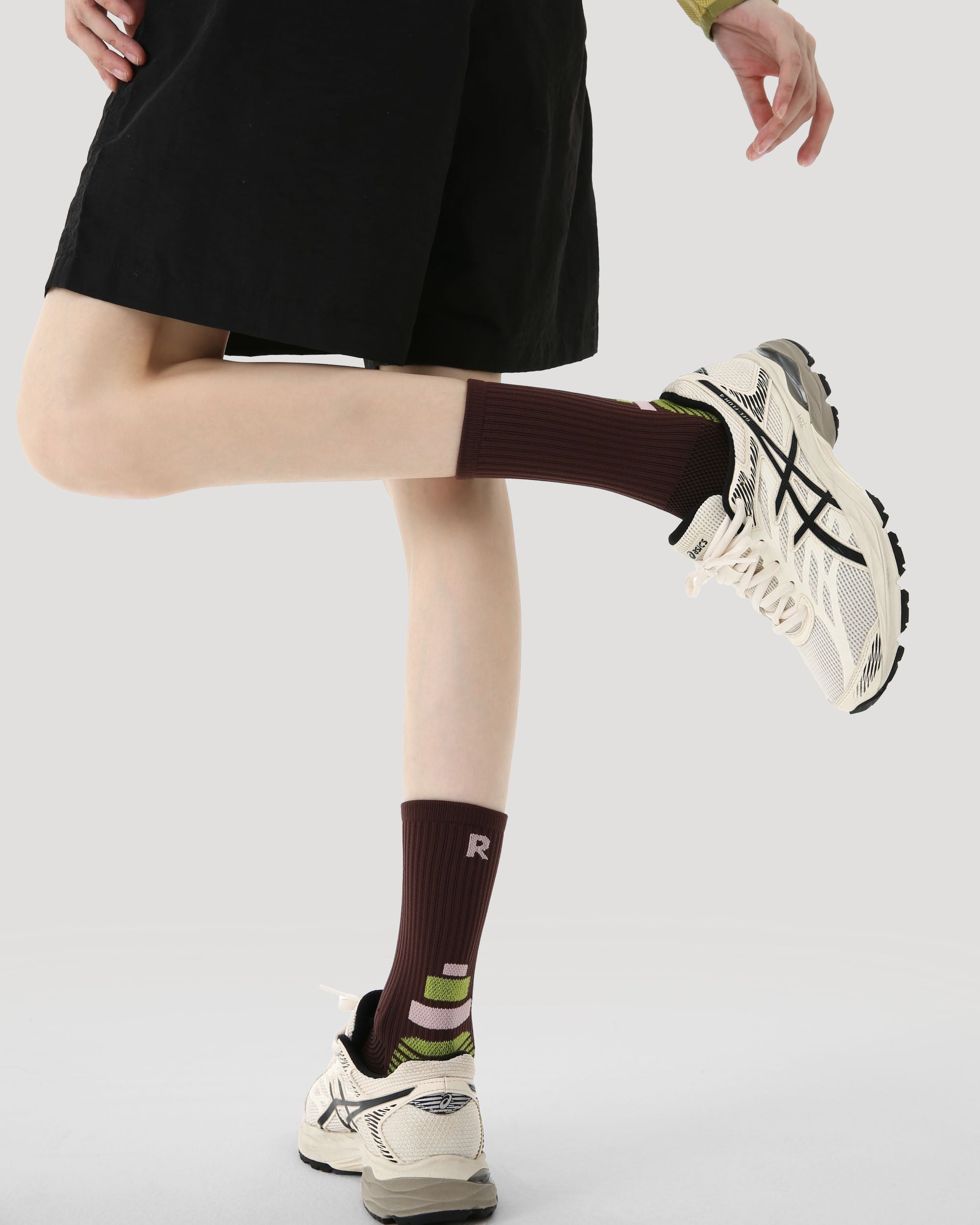 Womens Thin Compression Crew Socks Breathable Support Sport Socks