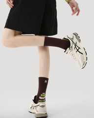 Womens Thin Compression Crew Socks Breathable Support Sport Socks