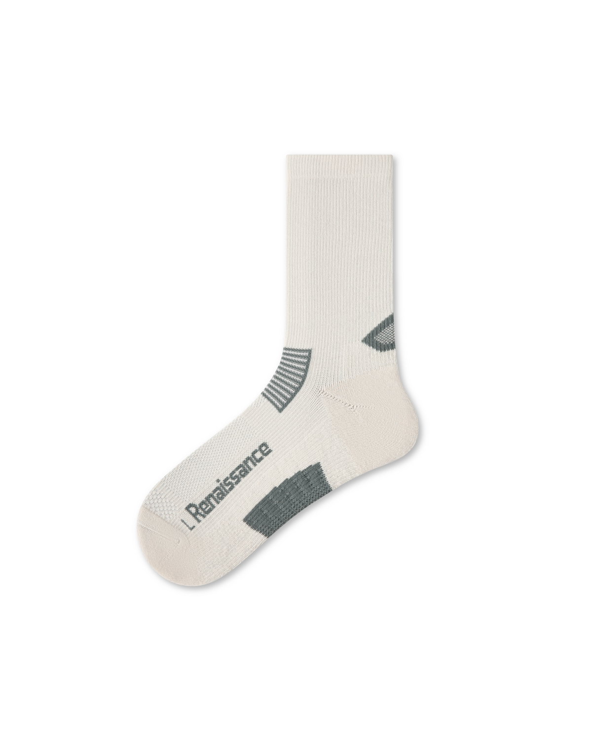 Womens Thin Compression Sports Crew Socks Cushioned Sole White