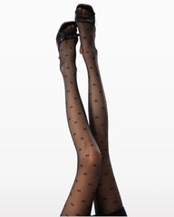 Womens Tights Bow Pattern Cooling Comfortable Fashion Styling